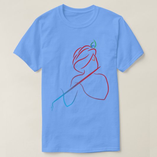 Lord Krishna Art Hinduism Gods Tシャツ (デザイン正面)