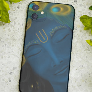 Lord Krishna blue attract – ハレクリシュナアート iPhone 13ケース
