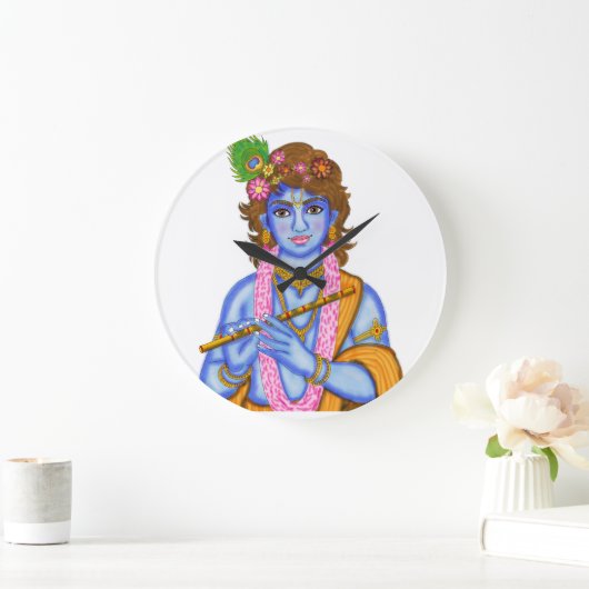Lord Krishna Clock ラージ壁時計 (ホーム)