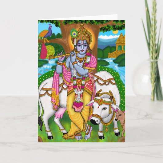 Lord Krishna Greeting Card カード (正面)