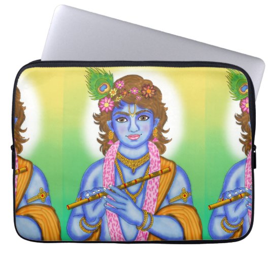 Lord Krishna Laptop Case ラップトップスリーブ (正面)