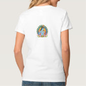 Lord Krishna Playing Flute with Peacock Feathers Tシャツ (裏面)