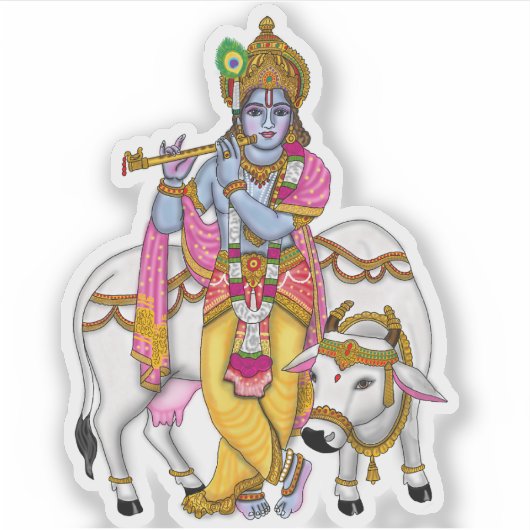 Lord Krishna Sticker シール (正面)