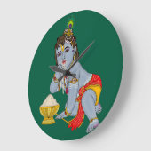 Lord Krishna Wall Clock ラージ壁時計 (傾斜)