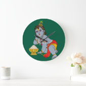 Lord Krishna Wall Clock ラージ壁時計 (ホーム)