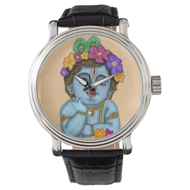 Lord Krishna Wall Clock 腕時計 (正面)