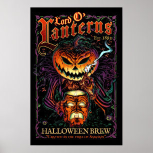 Lord O' Lanternsポスター – Halloween Brew Label ポスター