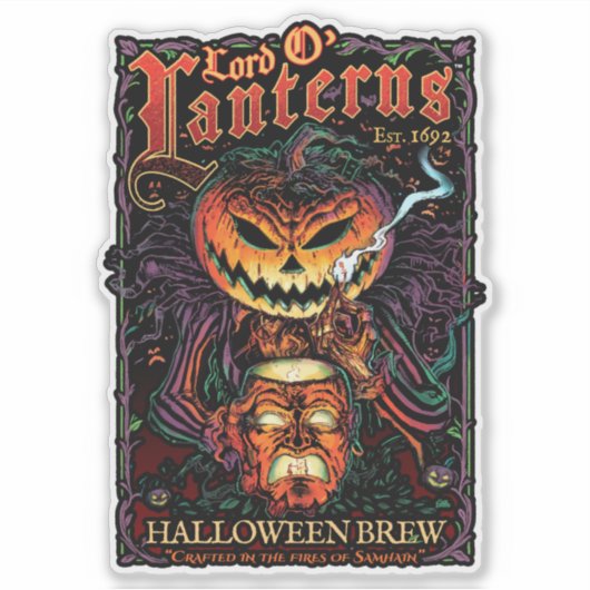 Lord O’ Lanterns Die-Cut Sticker – Halloween Brew シール (正面)