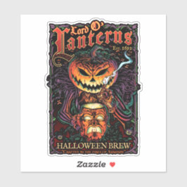 Lord O’ Lanterns Die-Cut Sticker – Halloween Brew シール