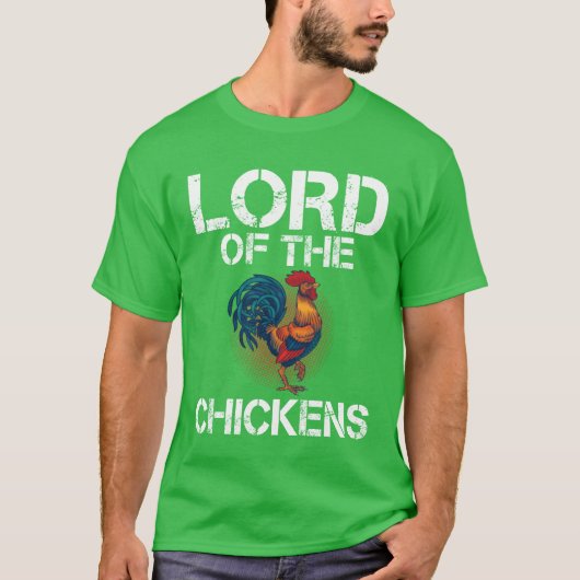 Lord of the Chickens Chicken Whisperer Chicken Car Tシャツ (正面)