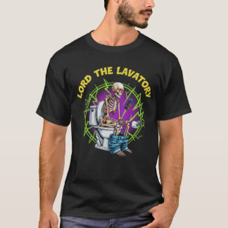 LORD OF THE LAVATORY – Skeleton on Toilet Graphic Tシャツ