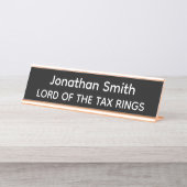 Lord of the Tax Rings Personalized Name Plate デスクネームプレート (正面)