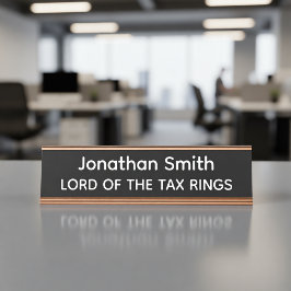 Lord of the Tax Rings Personalized Name Plate デスクネームプレート