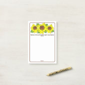 Lord Post-It Notesに登場する黄色いヒマワリ ポストイット (デスク上)