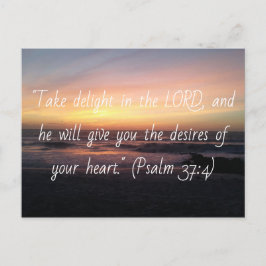 LORD Psalm 37:4サンセットプリント ポストカード