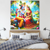 Lord Radha Krishna Canvas Print Picture キャンバスプリント (インサイチュ (寝室))