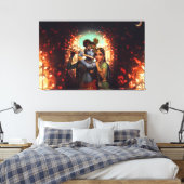 Lord Radha Krishna Canvas Print Picture 2 キャンバスプリント (インサイチュ (寝室))