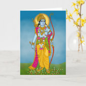Lord Ram Greeting card – Divine Wall Art カード (黄色い花)