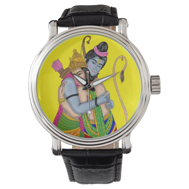 Lord Rama and Hanuman Clock 腕時計 (正面)