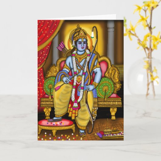 Lord Rama Greeting Card カード (黄色い花)