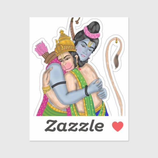 Lord Rama & Hanuman Sticker シール (シート)