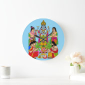 Lord Satyanarayan Wall Clock ラージ壁時計 (ホーム)