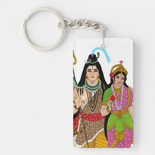 Lord Shiv Parvati Keychain キーホルダー (正面)