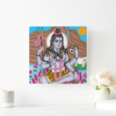 Lord Shiva Clock – Wall Decor & Home Decor スクエア壁時計 (ホーム)