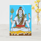 Lord Shiva Greeting Card カード (黄色い花)