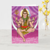 Lord Shiva Greeting Card カード (黄色い花)