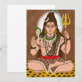 Lord Shiva Greeting Card サンキューカード (正面/裏面)