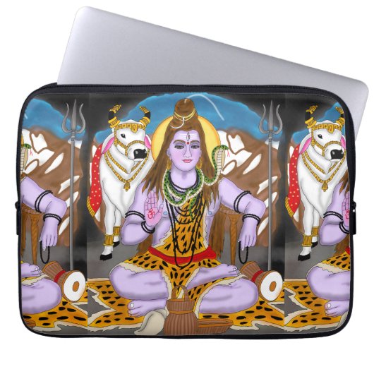 Lord Shiva Laptop Case ラップトップスリーブ (正面)