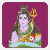 Lord Shiva Sticker スクエアシール (正面)
