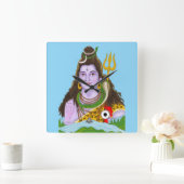 Lord Shiva Wall Clock スクエア壁時計 (ホーム)