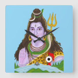 Lord Shiva Wall Clock スクエア壁時計