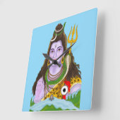 Lord Shiva Wall Clock スクエア壁時計 (傾斜)
