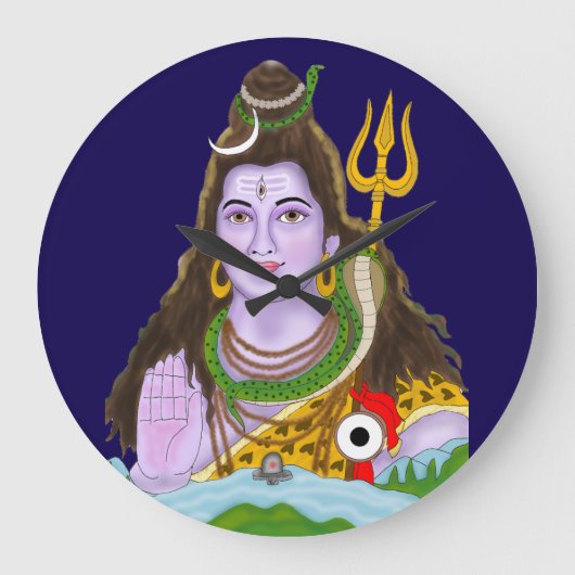 Lord Shiva Wall Clock ラージ壁時計 (正面)
