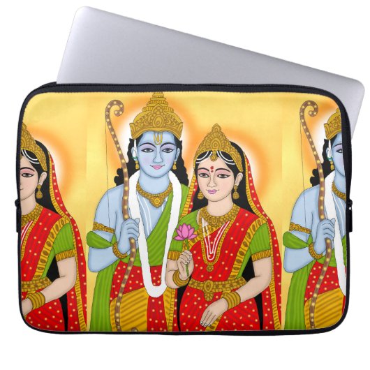 Lord Sita Ram Laptop Case – Divine Protection for ラップトップスリーブ (正面)