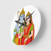 Lord Sitaram Clock – Divine Wall Decor & Home Deco ラウンド壁時計 (傾斜)
