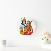 Lord Sitaram Clock – Divine Wall Decor & Home Deco ラウンド壁時計 (ホーム)