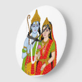 Lord Sitaram Clock – Divine Wall Decor & Home Deco ラージ壁時計 (傾斜)