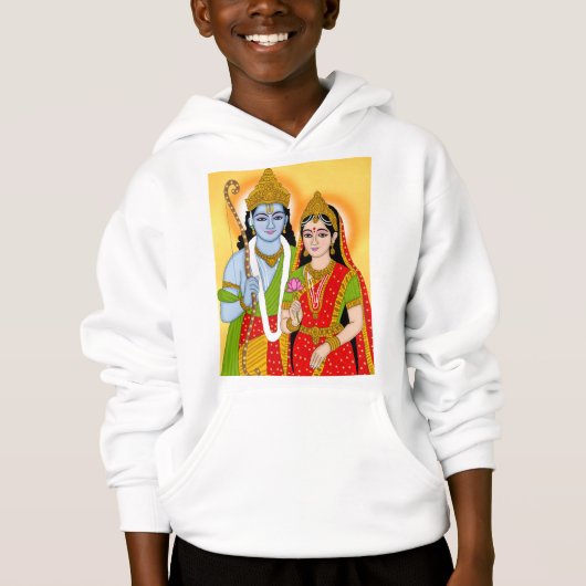 Lord Sitaram Hoodie – Spiritual Wear for Devotees (正面)