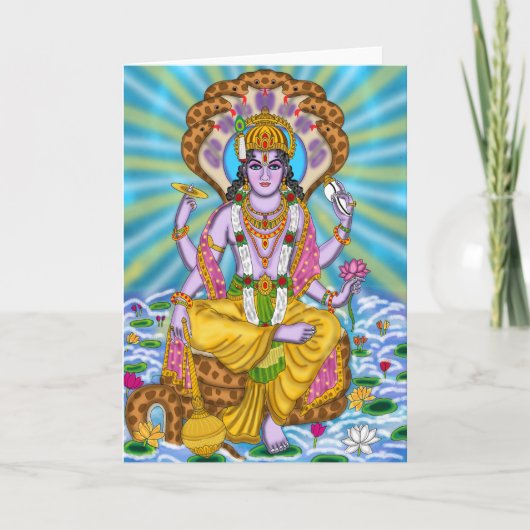 Lord Vishnu Greeting Card カード (正面)