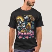 Lord Vishnu on Lotus in the Eagle Crypt: A Fusion Tシャツ (正面)