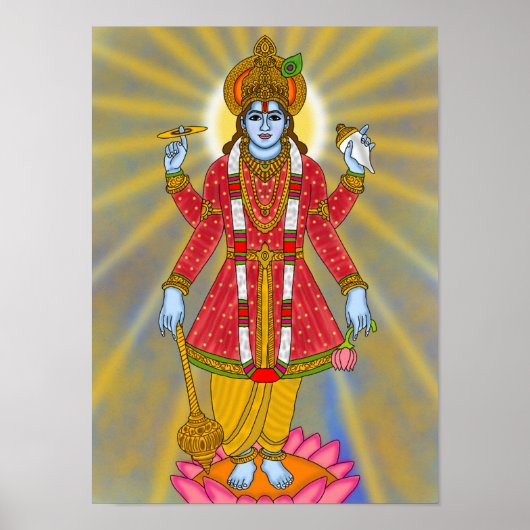 Lord Vishnu Poster ポスター (正面)