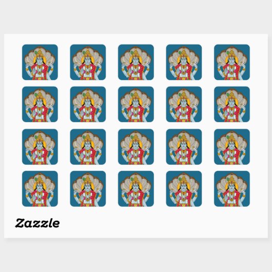 Lord Vishnu Sticker スクエアシール (シート)