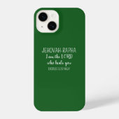 Lord Who Heals Dark Green Simple Christian iPhoneケース (裏面)