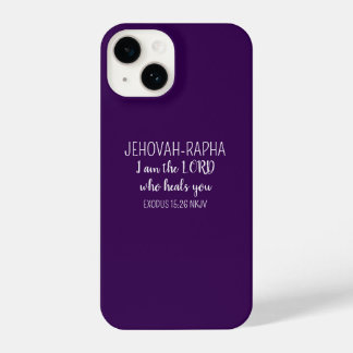 Lord Who Heals Dark Purple Simple Christian iPhone 14ケース