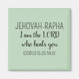 Lord Who Heals Light Green Simple Christian マグネット