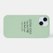 Lord Who Heals Light Green Simple Christian iPhone 15ケース (裏面横)